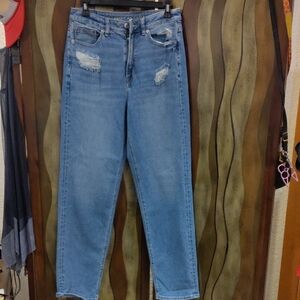 American Eagle Outfitters Light Blue High-Rise Distressed Jeans